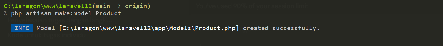 Membuat Model Product.php